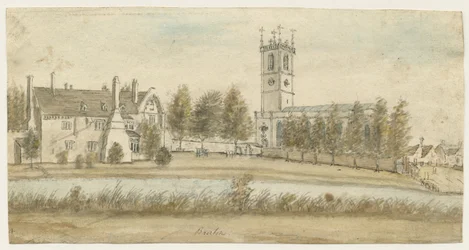 Burton-upon-Trent Abbey: akvarellimaalaus ja [c 1795] (maalaus)
