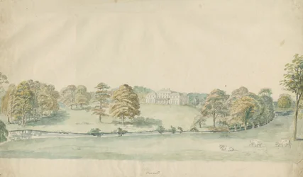 Canwell Hall: sävytetty lyijykynäpiirros, nd [1762-1802]]