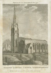 Clifton Campvillen kirkko: kaiverrus, nd [1790]