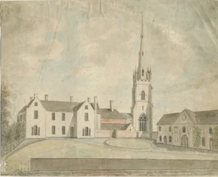 Clifton Campville Church: akvarellimaalaus ja [c 1790]
