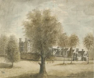 Drayton Bassett - "Drayton Manor": akvarellimaalaus, nd [1789-1793]