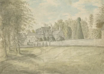 Great Barr Village - Old Tudor House: akvarellimaalaus, nd [1762-1802]