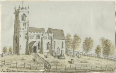 Kings Bromley Church: akvarellimaalaus, ndc 1796]