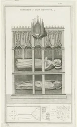 Lichfieldin katedraali - Dean Heywoodin muistomerkki: kaiverrus, nd [1762-1798] (painettu)