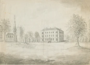 Thorpe Constantine Church and Hall: lyijykynä- ja pesupiirustus, nd [1762-1802]