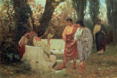 Roomalainen runoilija Catullus lukee runoaan