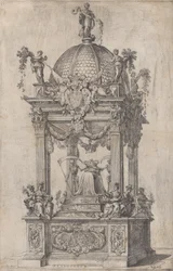Espanjalaisen Philip IV:n katafalkki, n. 1665
