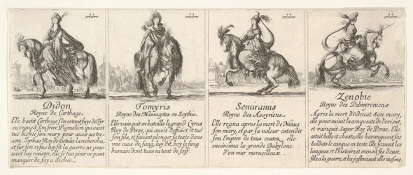 Dido, Tomyris, Semiramis ja Zenobie elokuvasta The game of Queens