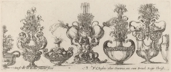 Upeita maljakoita, luultavasti vuodelta 1646.