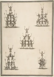 Viisi akrobaattiryhmää, 1652.