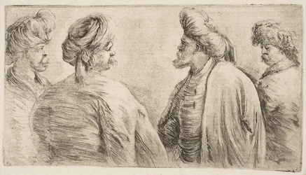 Neljä turkkilaista, puolipitkä, n. 1662.