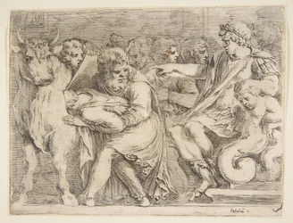 Phalaris, jolla on perillus heitetty pronssisonniin, 1600-luku.