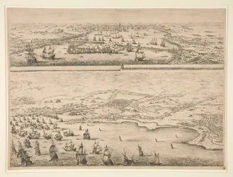 La Rochellen piirityksen suunnitelma vuonna 1628