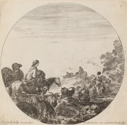 Paimenet ja lauma naisen ja kamelin kanssa, 1646.