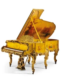 Fine Giltwood ja Vernis Martin Grand Piano, n. 1898 (kultapuu & vernis)
