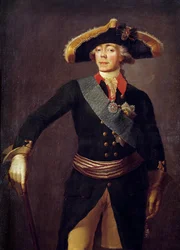 Venäjän keisarin Paavali I:n (1754-1801) muotokuva Stepan Semenovich Shchukinin (1738-1828) maalaus 1800-luvun Pietari, Pietarin linna