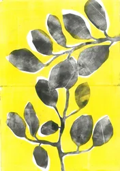 Kesäpuutarha IV, 2015 (monoprintti paperille)