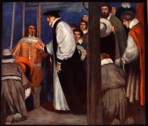 Arkkipiispa Laud, kuvitus Winifred M. Lettsin teoksesta "The Mighty Army", pub. 1912 (väri litho)