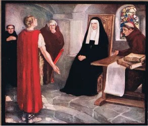 Caedmon ennen Pyhää Hildaa (väri litho)
