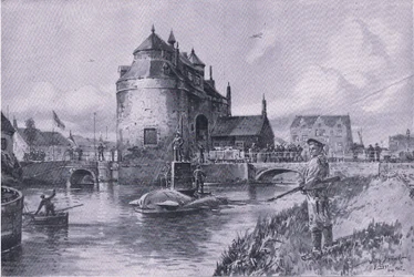 Un refugi segur a Bruges, del pub The Illustrated History of the World War 1914-1915. per Union Berlagsefellfchaftfinnish