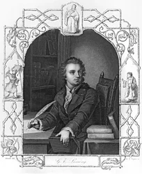 Gotthold Ephraim Lessing (1729-1781), kaivertaja Albert Henry Payne (1812-1902).