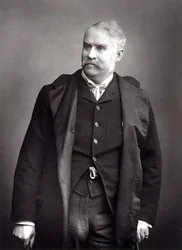 Sir William Schwenck Gilbert (1836-1911), näytelmäkirjailija, muotokuva (m/w valokuva)