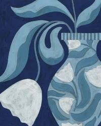 Indigo-kukkamaljakko