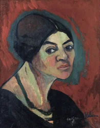 ""Omamuotokuva"" (Omamuotokuva) Suzanne Valadonin (1865-1938) maalaus noin 1916 Yksityinen kokoelma
