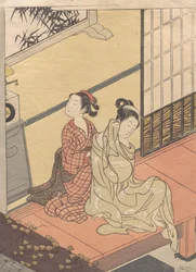 Kellon iltakello Tokei no bansho, sarjasta "Eight Parlor Views" Za..., ca. 1766.