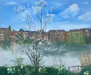 Pond No 1, Hampstead Heath, 2025 (öljy pellavalle)