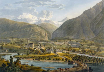 Prikaati Rhône-joella, Bernin Alpit, Sveitsi, 1819.