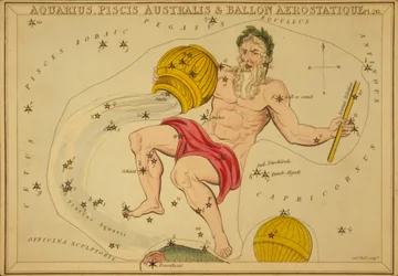 Aquarius, Piscis Australis & Ballon Aerostatique, kuvitus teoksesta "Uranian Mirror"