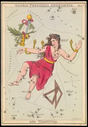 Gloria Frederich, Andromeda ja Triangula, n.1825 (kortti, paperi, kudos )