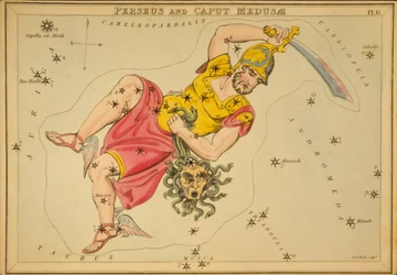 Perseus ja Caput Medusa, kuvitus "Uranian peilistä"