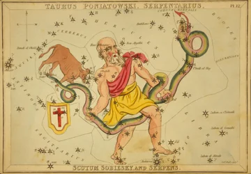Härkä Poniatowski, Serpentarius, Scutum Sobiesky ja Serpens, kuvitus "Uranian peilistä"
