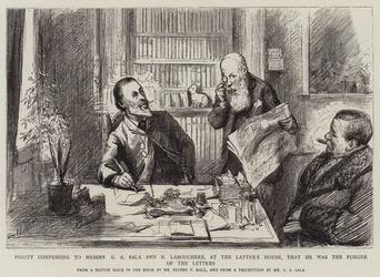 Pigott tunnustaa Messers G A Salalle ja H Laboucherelle Latterin talossa olevansa kirjainten väärentäjä