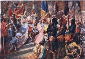 Walesin prinssi Intiassa, kuvitus Cassellsin Englannin historiasta, 1900-luku