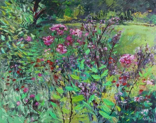 My Favourite Summer Garden, 2021 (öljy kankaalle)
