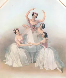 "The Celebred Pas De Quatre: säveltäjä Jules Perrot", n. 1850