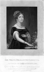 Hänen armonsa Charlotte Florentia, Northumberlandin herttuatar, 1829.