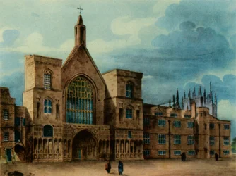 "Uusi palatsipiha ja sisäänkäynti Westminster Halliin", 1947.