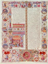 Taddeo Crivellin valaistu sivu Borso d