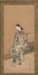 Nainen verannalla, n. 1730.
