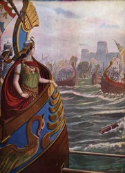Antiguitat, Guerra Civil Romana: la reina egípcia Cleòpatra VII Thea Philopator (69-30 aC) a la batalla d