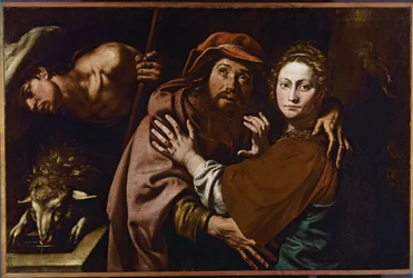 Jacob ja Rebecca, n. 1625 (öljy kankaalle)