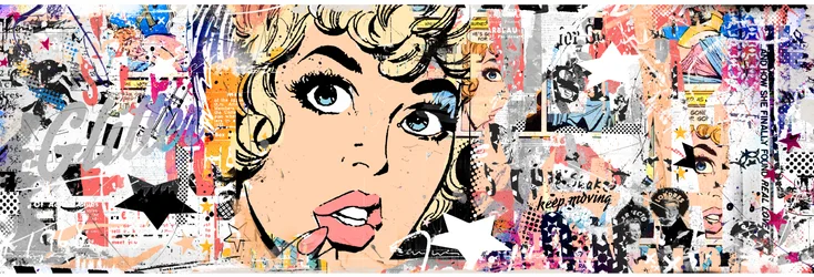 Uusi glitter, 2015 (kollaasi kankaalle)