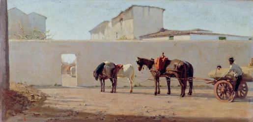 Eräänä kevätaamuna. Valkoinen seinä, noin 1867 (öljy kankaalle).