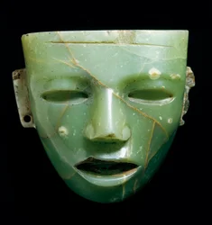 Jadenaamio. Teotihuacánin taidetta Meksikosta, noin 250-600. Glyptiikka, inventaarionumero Gem 1921, nro 824. Museo degli Argenti, Palazzo Pitti, Firenze