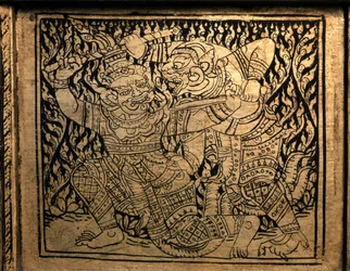 THAI TAIDE: Ramayana. Kirjakaappi, Bangkokin tyyli