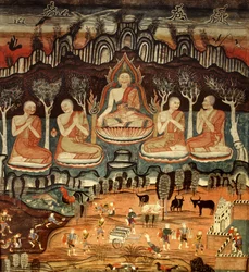 Ensimmäinen saarna ja Khattana Kuman Jataka, 1867